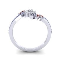 Simple Floral Pave Bypass Anvaya Ring