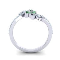 Simple Floral Pave Bypass Anvaya Ring