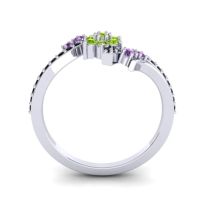 Simple Floral Pave Bypass Anvaya Ring
