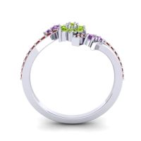 Simple Floral Pave Bypass Anvaya Ring