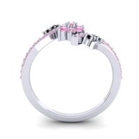Simple Floral Pave Bypass Anvaya Ring