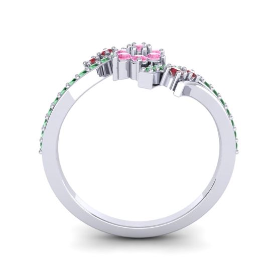 Simple Floral Pave Bypass Anvaya Ring