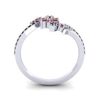 Simple Floral Pave Bypass Anvaya Ring