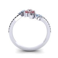 Simple Floral Pave Bypass Anvaya Ring