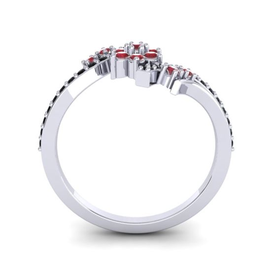 Simple Floral Pave Bypass Anvaya Ring