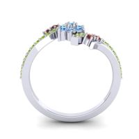 Simple Floral Pave Bypass Anvaya Ring