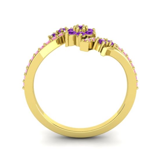 Simple Floral Pave Bypass Anvaya Ring