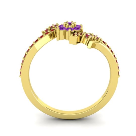 Simple Floral Pave Bypass Anvaya Ring