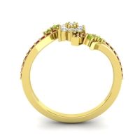 Simple Floral Pave Bypass Anvaya Ring