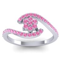 Pink Tourmaline Fashion Ring In Palladium – Plava Simple Ring