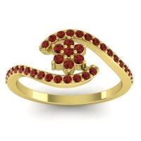 Garnet Fashion Ring In 18k Yellow Gold – Plava Simple Ring