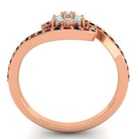 Simple Floral Pave Bypass Plava Ring