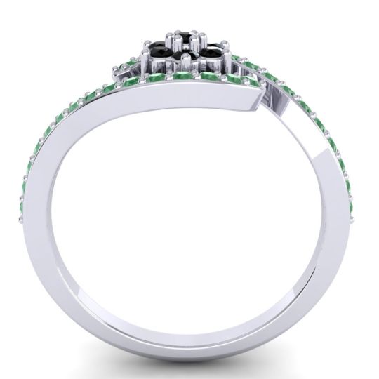 Simple Floral Pave Bypass Plava Ring