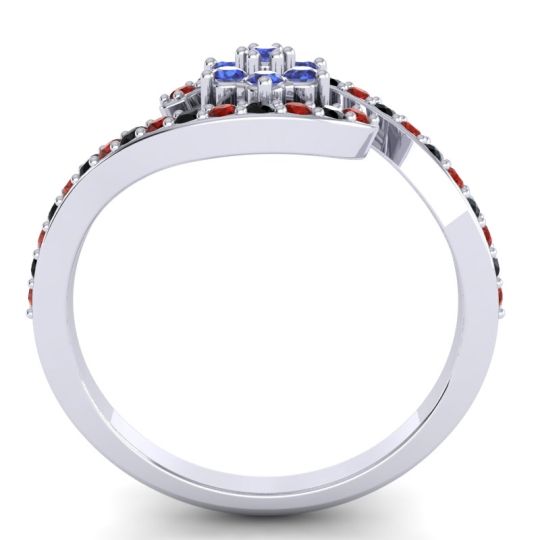 Simple Floral Pave Bypass Plava Ring