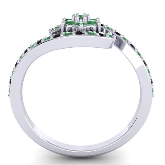 Simple Floral Pave Bypass Plava Ring