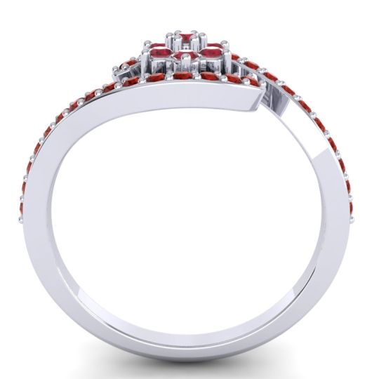 Simple Floral Pave Bypass Plava Ring