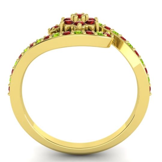 Simple Floral Pave Bypass Plava Ring