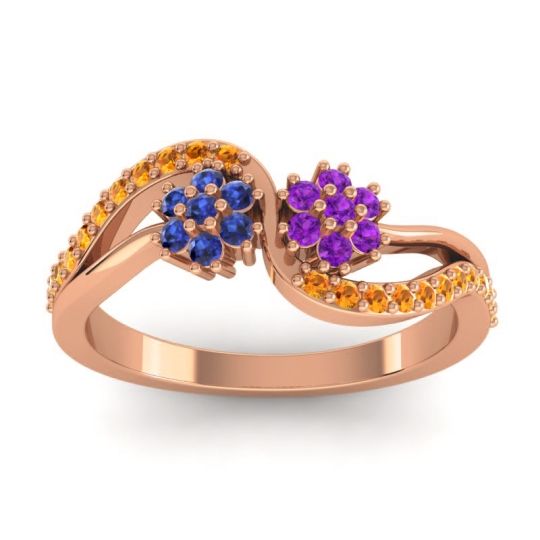 Simple Floral Pave Prabadara Ring