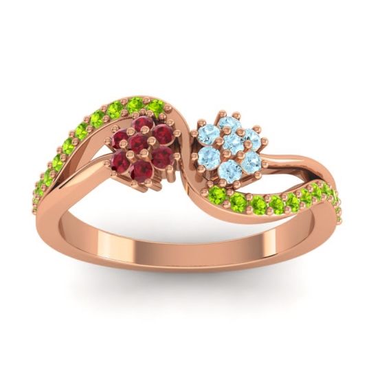 Simple Floral Pave Prabadara Ring