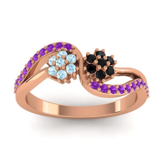 Simple Floral Pave Prabadara Ring