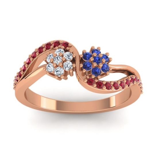 Simple Floral Pave Prabadara Ring
