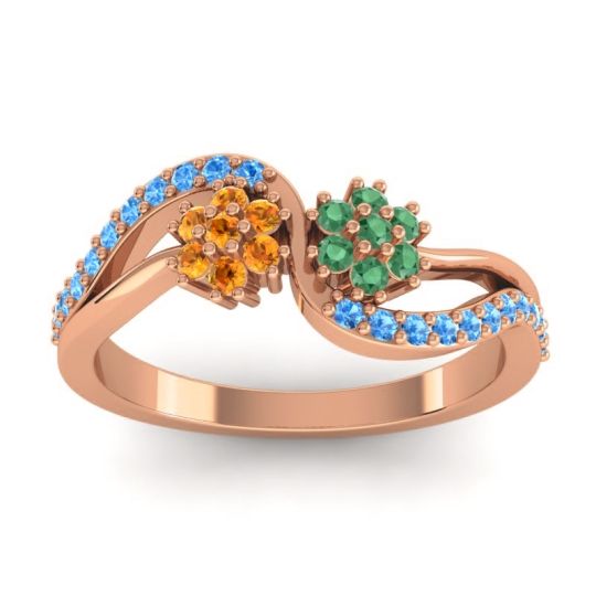 Simple Floral Pave Prabadara Ring