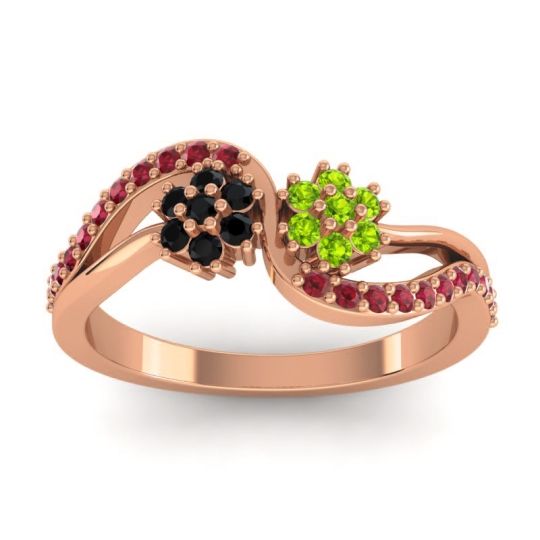 Simple Floral Pave Prabadara Ring