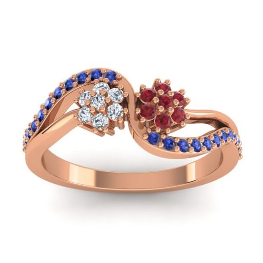 Simple Floral Pave Prabadara Ring