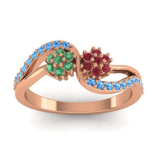 Simple Floral Pave Prabadara Ring