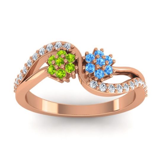 Simple Floral Pave Prabadara Ring