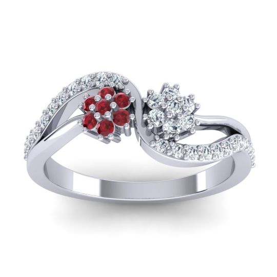 Simple Floral Pave Prabadara Ring