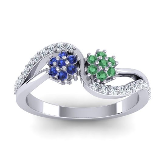 Simple Floral Pave Prabadara Ring