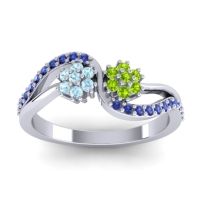 Simple Floral Pave Prabadara Ring