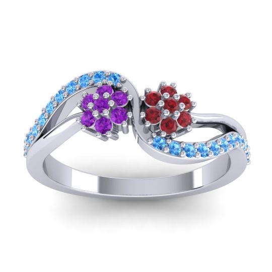 Simple Floral Pave Prabadara Ring