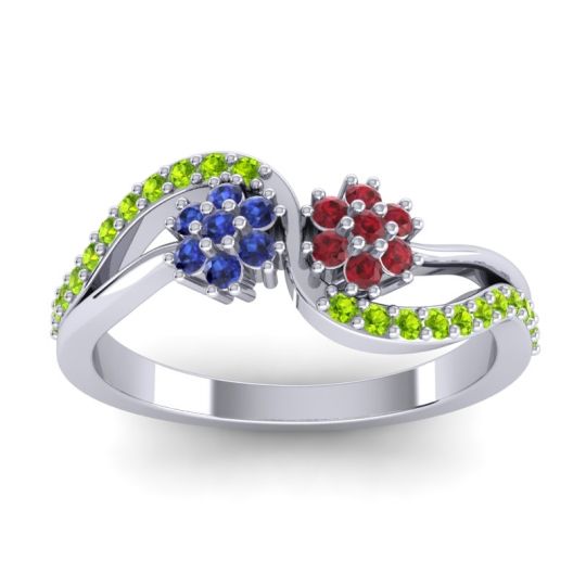 Simple Floral Pave Prabadara Ring