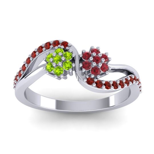 Simple Floral Pave Prabadara Ring