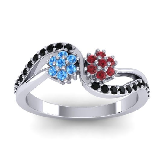 Simple Floral Pave Prabadara Ring