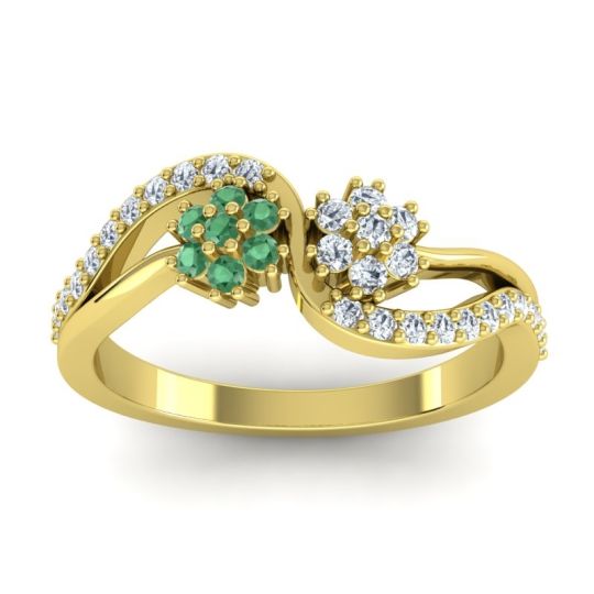 Simple Floral Pave Prabadara Ring