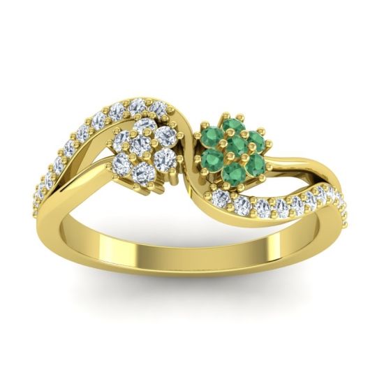 Simple Floral Pave Prabadara Ring