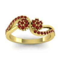 Garnet Fashion Ring In 18k Yellow Gold – Prabadara Simple Ring