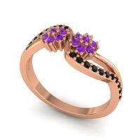 Simple Floral Pave Prabadara Ring
