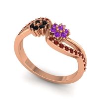 Simple Floral Pave Prabadara Ring