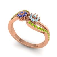Simple Floral Pave Prabadara Ring