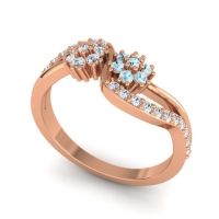 Simple Floral Pave Prabadara Ring