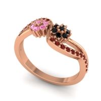 Simple Floral Pave Prabadara Ring