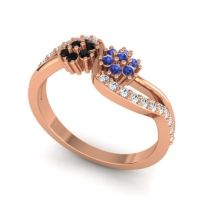 Simple Floral Pave Prabadara Ring