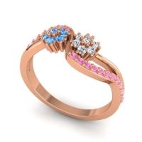 Simple Floral Pave Prabadara Ring