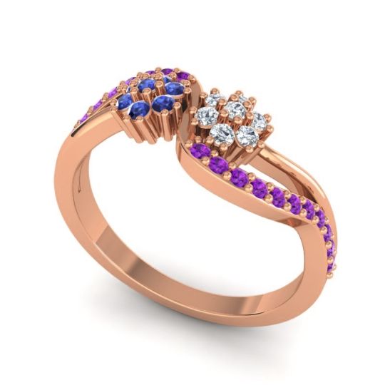Simple Floral Pave Prabadara Ring