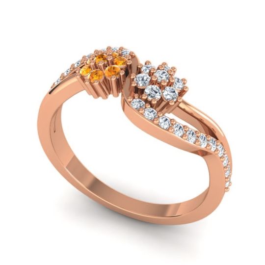 Simple Floral Pave Prabadara Ring