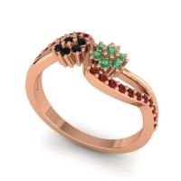 Simple Floral Pave Prabadara Ring